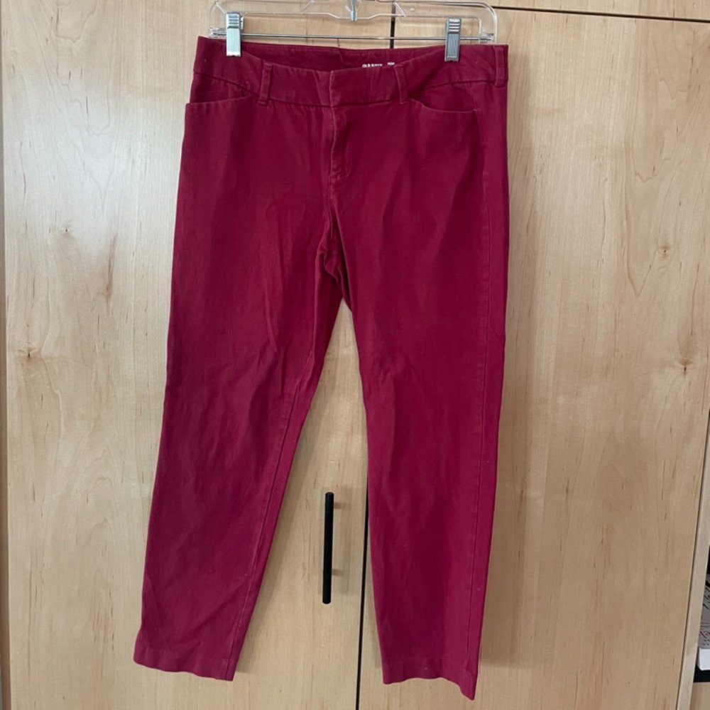 Red and Charcoal Old Navy Work Trousers